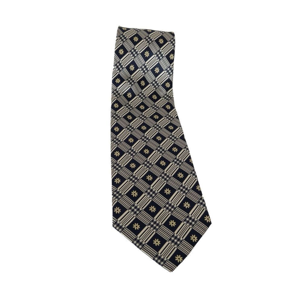 Korean Air Silk Tie Navy &‎ Gold.